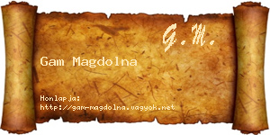 Gam Magdolna névjegykártya